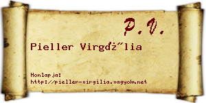 Pieller Virgília névjegykártya